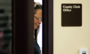 L'impiegata americana Kim Davis che ha raccontato il suo incontro con il Papa